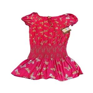 JUICY COUTURE Martinique smocked coverup nwt